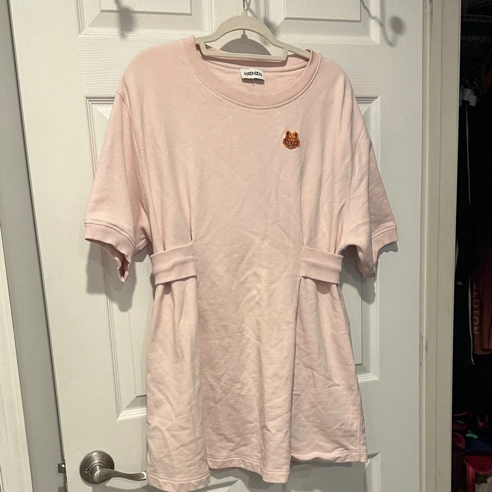 Kenzo Light Pink Dress with Embroidered Patch - Picture 2 of 4